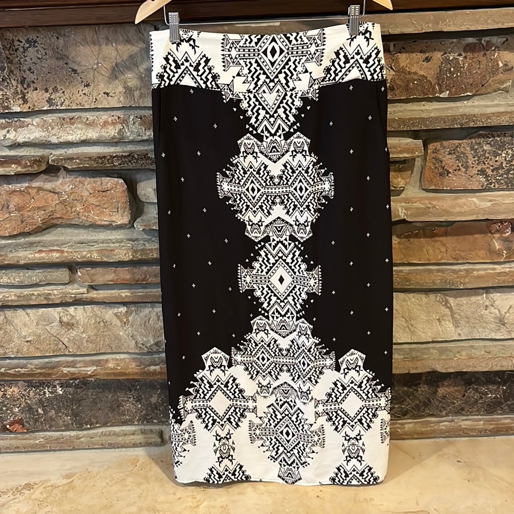 Ariat Brown and Ivory Western Maxi Skirt